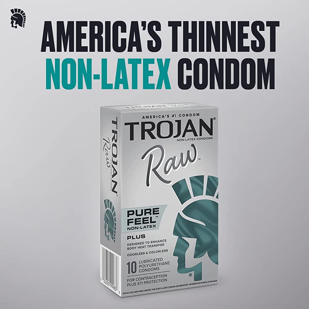 Trojan Raw Pure Feel Non-Latex 10pk