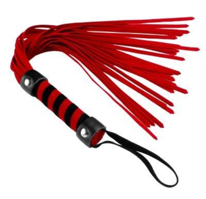 Short Suede Flogger - Red/Black