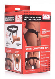 Hollow Silicone Dildo Strap-on - Black