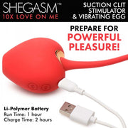 Love on Me Suction Clit Stim & Vibrating Egg