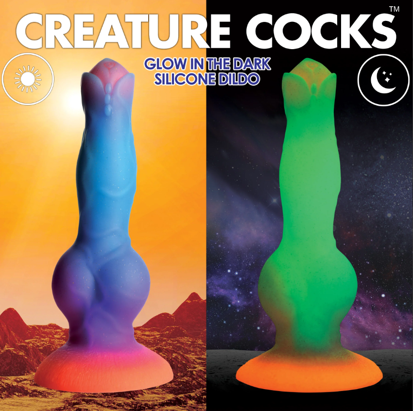 Space Glow-in-Dark Silicone Alien Dildo