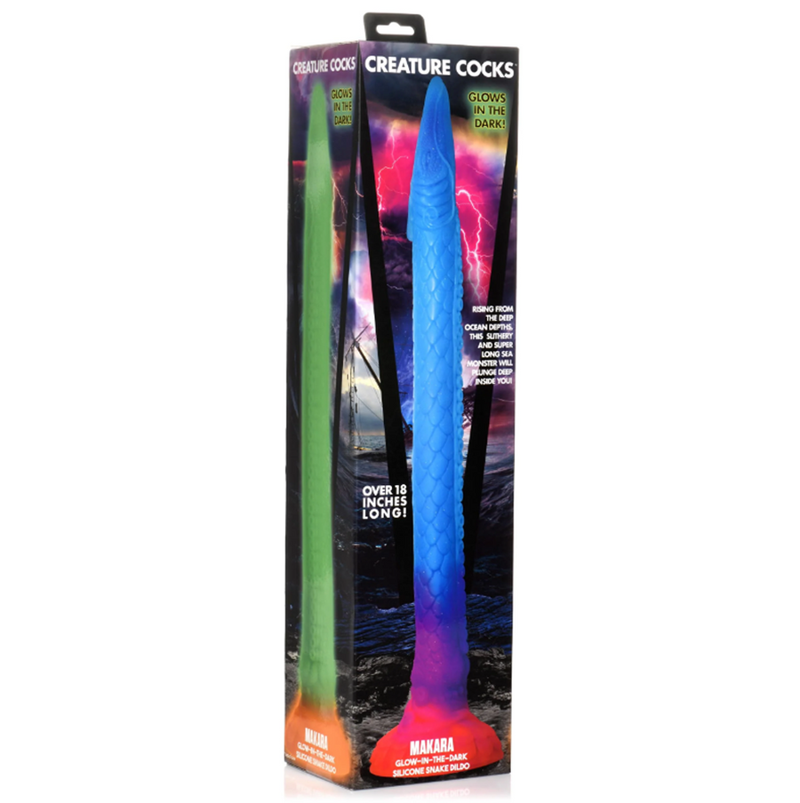 Makara Glow-In-Dark Silicone Snake Dildo