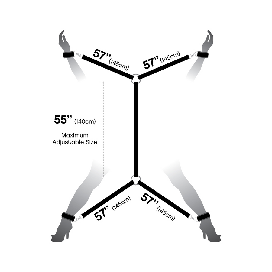 UNDER THE BED RESTRAINTS - BLACK