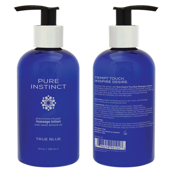 Pheromone Massage & Body Lotion True Blue 8oz | 236mL