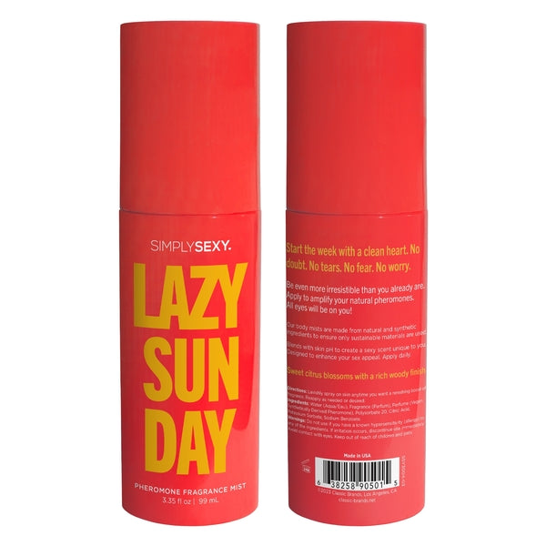 SIMPLY SEXY PHEROMONE BODY MIST - LAZY SUNDAY  - 3.35 floz | 99mL