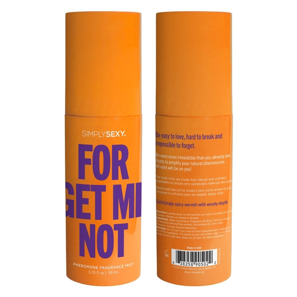 SIMPLY SEXY PHEROMONE BODY MIST - FORGET ME  NOT - 3.35 floz | 99mL